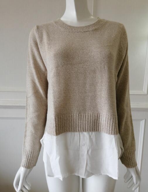 China Sweater Manufacturer Womens knitted pullover with lace