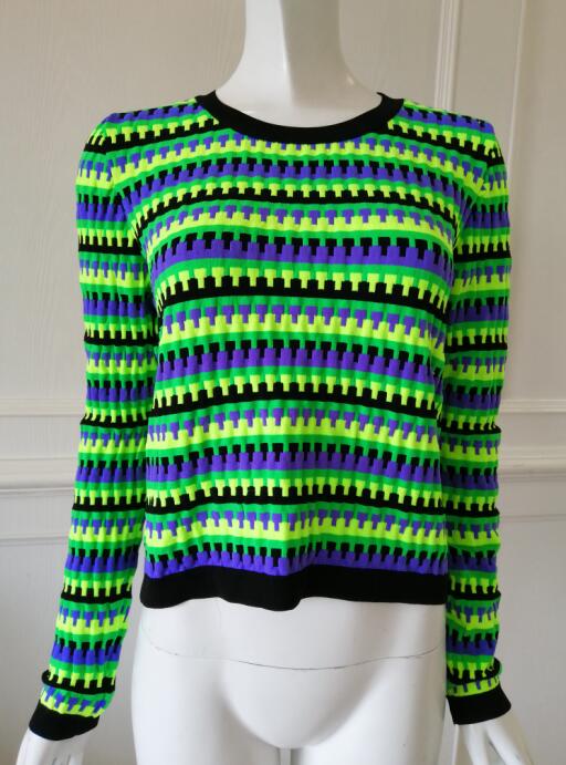 Womens knitted pullover Multicolor texture