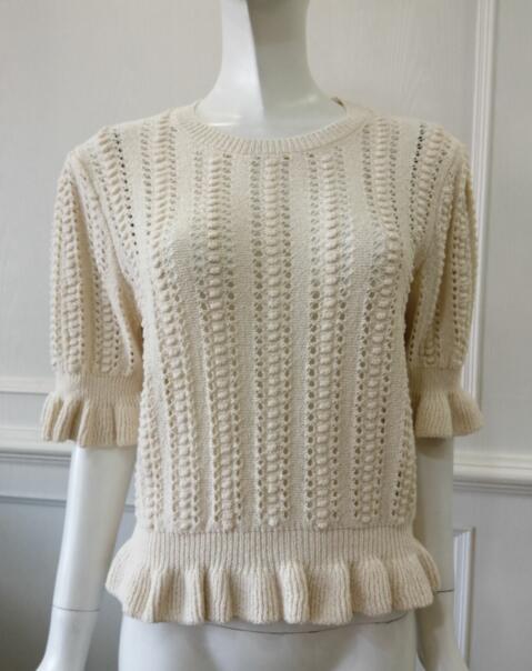 Womens knitted pullover Hole Hollowed out