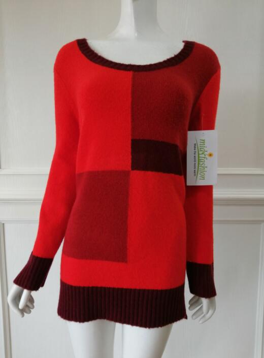 Knit Intarsia Sweater china Women's knitted pullover