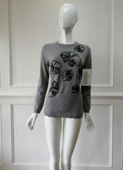 Sweater Factory in China Womens Embroidery Pullover Manufacturer