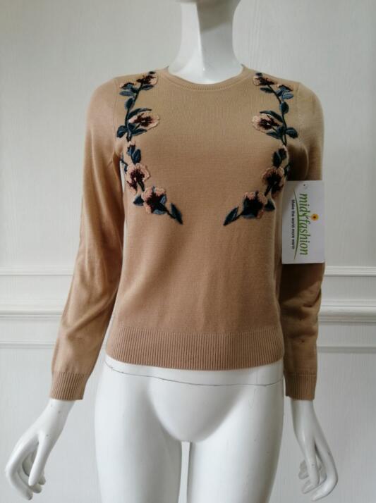 womens China sweater Factory Embroidery Pullover Sweater manufacturer