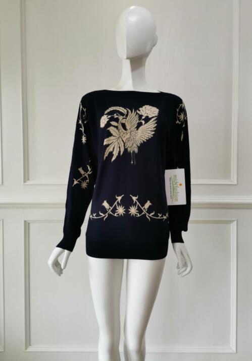 China sweater manufacturer womens Print Pullover factory