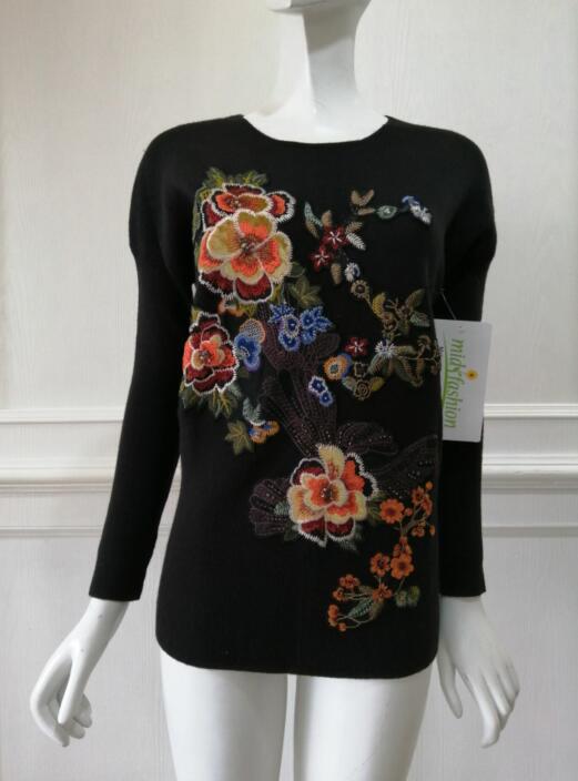 ladies Embroidery Pullover Sweater factory in China